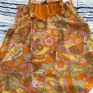 Jones New York Orange Sleeveless Top